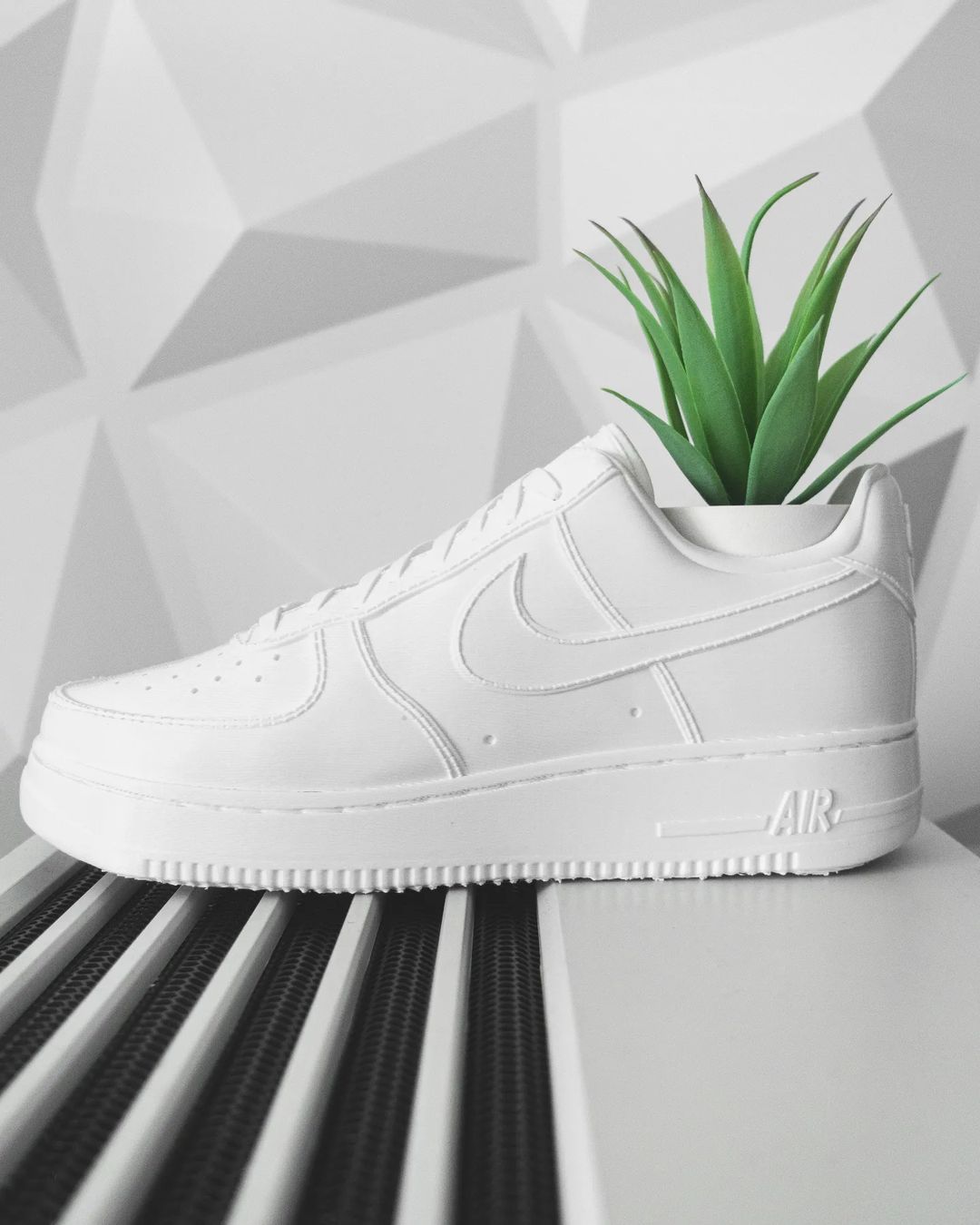 3D Printed AF1 All White Sneaker Planter